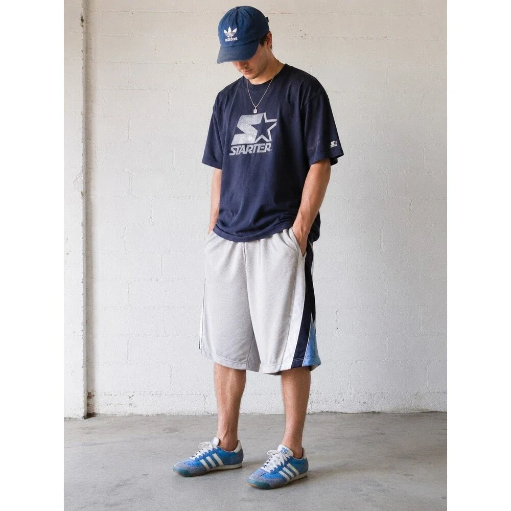 Adidas Dragon Blue White Suede Nylon Sneakers Men's Shoes 8.5 05/2004